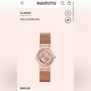 Swatch Rose Gold Watch